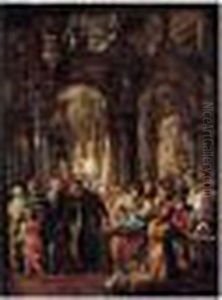 Scene De Communion Dans Une Eglise