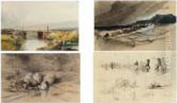 Album De 191 Etudes: Paysages, Marines, Personnages - view 1