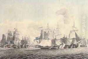 'Nelson's patent bridge for boarding First Rates' at the battle of Cape St. Vincent, 14th February, 1797