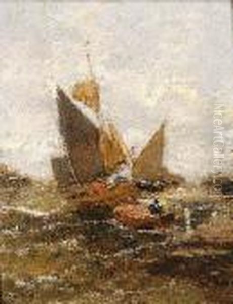 Fishing Boats At Sea - view 1