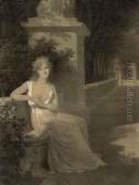 Portrait Of Theresa Tallien
(1773-1835), Seated In A Garden In The Guise Of The Muse Thalia - view 1