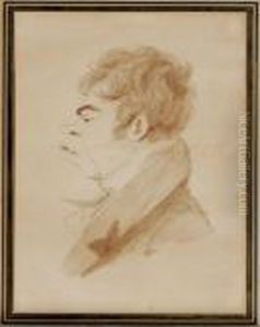 Portrait Of A Man In Profile, Bust Length by Jean-Baptiste Isabey