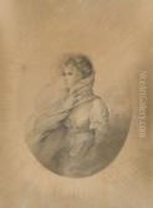 Portrait De Femme by Jean-Baptiste Isabey