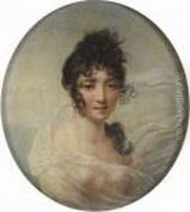 Portrait De Jeune Femme Au Voile Blanc