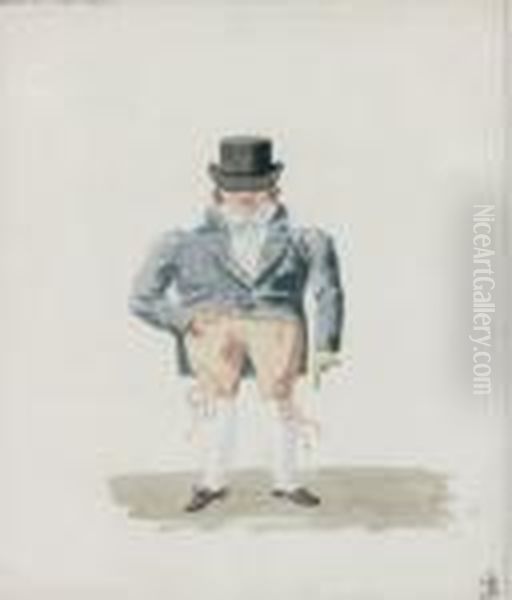 Caricature D'un Homme Portant Un Chapeau - view 1