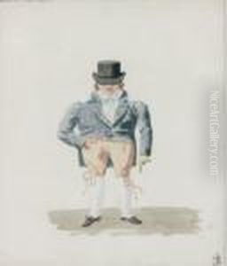 Caricature D'un Homme Portant Un Chapeau by Jean-Baptiste Isabey
