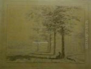 Dessinateurs Dans Un Paysage by Jean-Baptiste Isabey