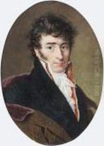 Portrait De Francois Ellevion, Chanteur De L'opera Comique. by Jean-Baptiste Isabey