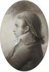 Portrait D'homme Vu De Profil by Jean-Baptiste Isabey