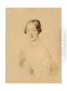 Portrait De Jeune Femme by Jean-Baptiste Isabey