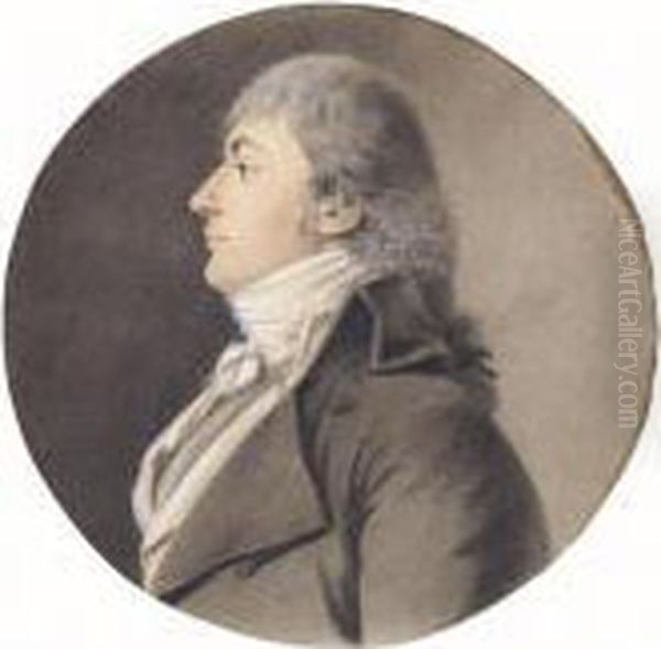 Portrait Of A Man, Head And Shoulders, In Profile To The Left - view 1