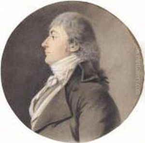 Portrait Of A Man, Head And Shoulders, In Profile To The Left