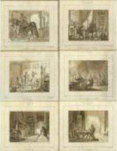 La Vie De L'homme Du Monde; A Series Of Twelve Scenes Of The Times Of The Day. by Jean-Baptiste Isabey