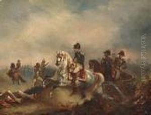 Napoleon In Battle; Portrait Of
Napoleon Bonaparte Bust Length; And Napoleon On The Battle Front by Jean-Baptiste Isabey