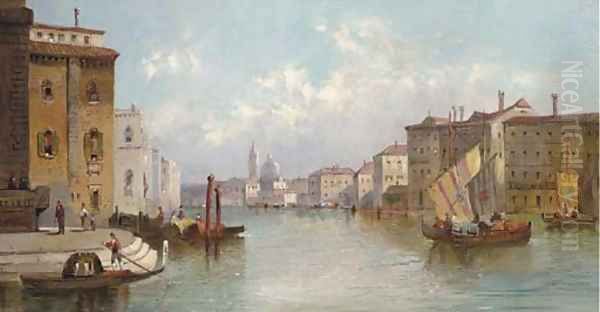 Trading vessels on the Grand Canal, Venice - view 1