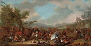 A military encampment after a battle