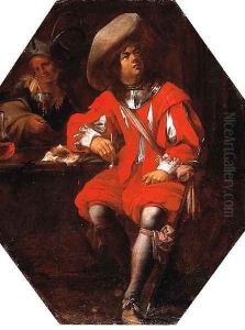 A Gentleman seated in a Tavern by Jan Miel