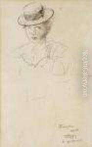 Lady With A Hat by Isaac Lazarus Israels