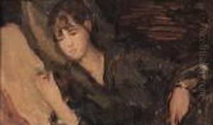 Resting Girl Signed 'isaac/israels' by Isaac Lazarus Israels