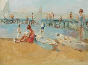 Figures On The Beach Of Viareggio