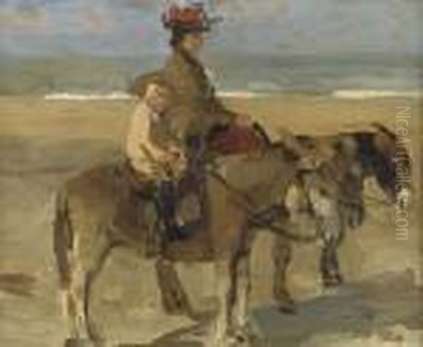 Ezeltje Rijden: Donkey Ride On The Beach Of Scheveningen - view 1