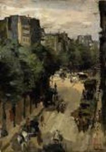 Rue Clignancourt, Paris by Isaac Lazarus Israels