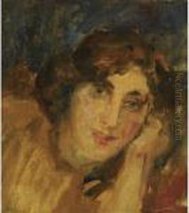 A Pensive Moment (sophie De Vries) by Isaac Lazarus Israels