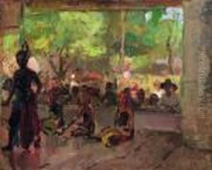 In The Pendopo: A Javanese Dance Performance by Isaac Lazarus Israels