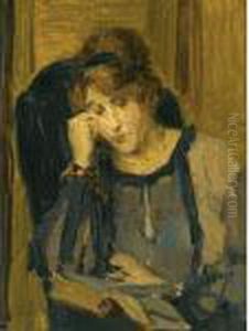 A Woman Reading by Isaac Lazarus Israels