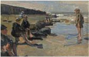 Boys At The Pier, Scheveningen by Isaac Lazarus Israels