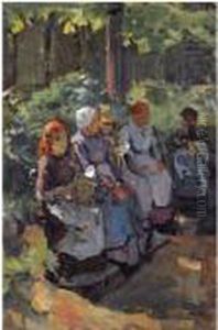 A Sunny Moment In The Park, Amsterdam by Isaac Lazarus Israels