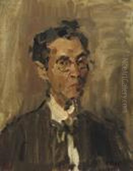 A Portrait Of The Artist Johannes Evert Hendrik Akkeringa - view 1