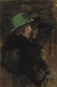 The Green Hat by Isaac Lazarus Israels
