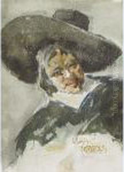 Smiling Man In Wide Brimmed Hat - view 1