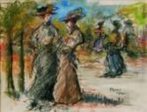 In The Park by Isaac Lazarus Israels