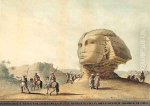 Veduta Della Testa Colossale Della Sfinge Situata In Faccia Dalle Seconda Piramide Di Giza by Luigi Mayer