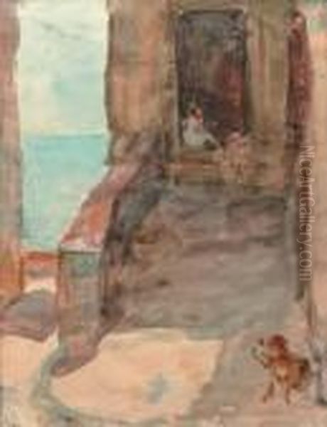 Sitting On The Steps - view 1