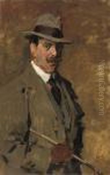 Portrait Of A Gentleman Holding A Riding-crop - view 1
