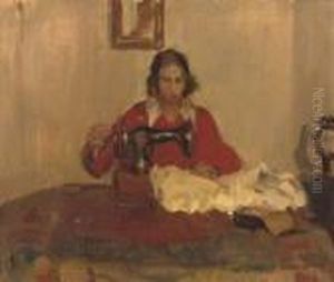 The Seamstress by Isaac Lazarus Israels