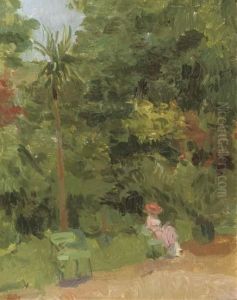 Lezend Meisje In Diergaarde: Reading In The Zoo, The Hague by Isaac Lazarus Israels