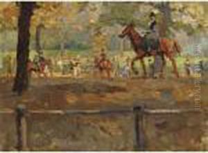 Hyde Park, Rotten Row, London by Isaac Lazarus Israels