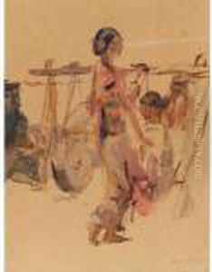 Woman Carrying Water Basket by Isaac Lazarus Israels