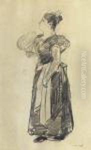 The Evening-dress (recto); Acrobats (verso)