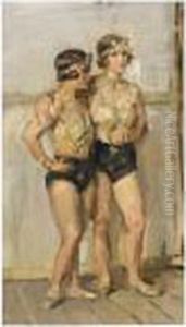 Two Acrobates by Isaac Lazarus Israels