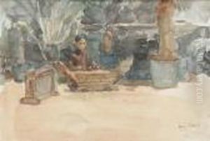 The Gamalan Player by Isaac Lazarus Israels