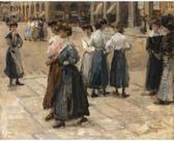 Midinettes On The Place Vendome, Paris - view 1