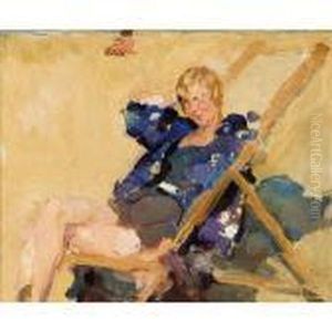 A Lady In A Beach Chair