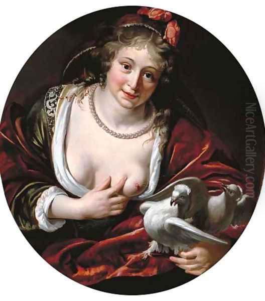 Venus with two doves - view 1