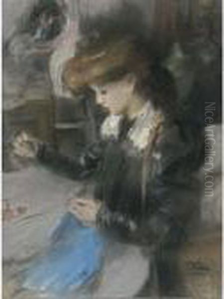 A Seamstress In The Paquin Studio, Paris - view 1