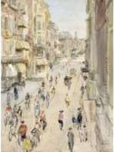 A View Of The Noordeinde, The Hague by Isaac Lazarus Israels